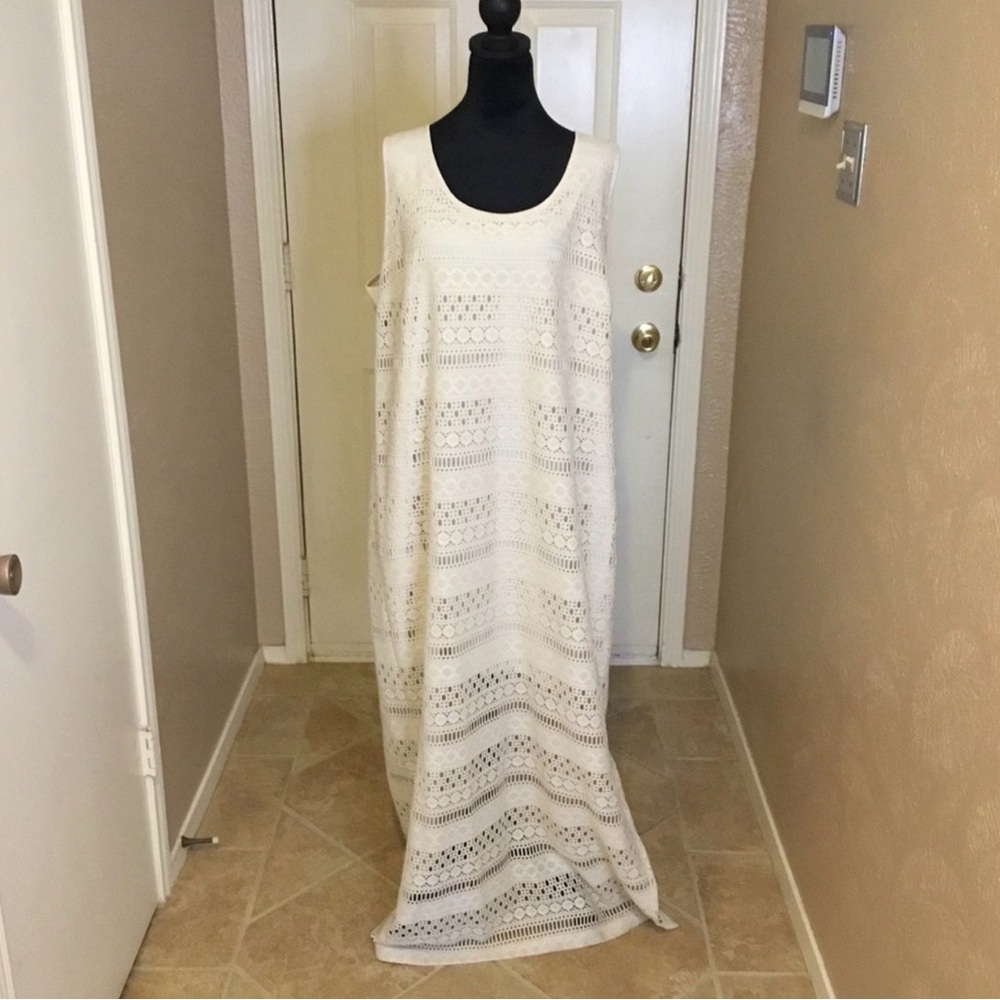 Cato Cream Crochet Maxi Dress